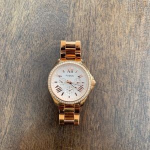 Fossil rose gold watch